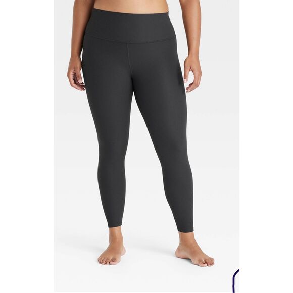 All in motion Black Ribbed Everyday High Rise Leggings 7/8 Size XXL - Picture 1 of 6